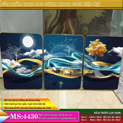 Tranh treo tường trang trí phòng khách, phòng ngủ, phòng ăn:4430L15F