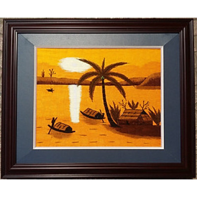 Tranh thêu tay phong cảnh - Đồng Quê Việt Nam