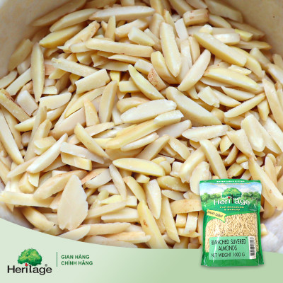 1000gram Hạnh nhân không vỏ lụa thái sợi Heritage