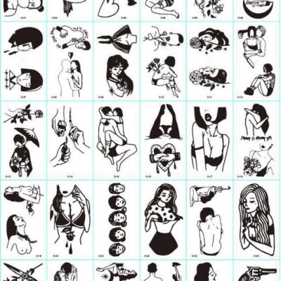 325  Hình Xăm Dán Tattoo Unisex Nam Nữ Cá Tính Tiên Cá Mặt Trăng Sao Đồng Hồ