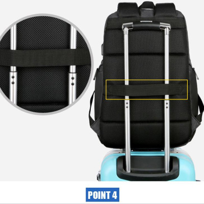 Ba lô thông minh đa năng siêu cao cấp nam sạc USB tiện dụng chứa máy tính 14 đến 17 inh