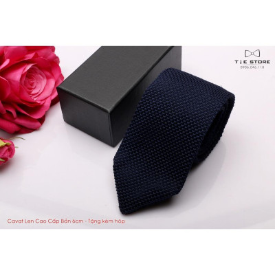 Cà Vạt Len Cao Cấp Bản  6Cm - Cavat Tự Thắt Kèm hộp Đủ Mẫu