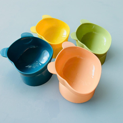 BÁT ĂN CHỐNG GÙ HÌNH GẤU DỄ THƯƠNG CHÂN CAO BẰNG NHỰA CHO THÚ CƯNG CHÓ MÈO