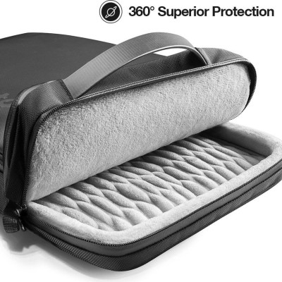 TÚI ĐEO CHÉO TOMTOC H14 (USA) URBAN SHOULDER BAGS DÀNH CHO MACBOOK, LAPTOP, ULTRABOOK 13.3″ BLACK - Hàng chính hãng