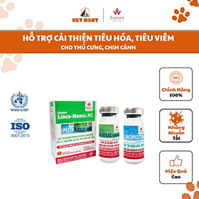 Combo Linco-Namic.KC (10ml) - Dung Dịch Hỗ Trợ Trị Nhiễm Khuẩn Tiêu Hóa, Tiêu Viêm Cho Thú Cưng, Chim Cảnh