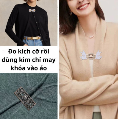 Khóa Cài Áo Quần, Nút Cài Cổ Áo Hán Phục Cổ Trang Trung Quốc, Sườn Xám, Áo Choàng Hình Hoa Cúc, Thỏ