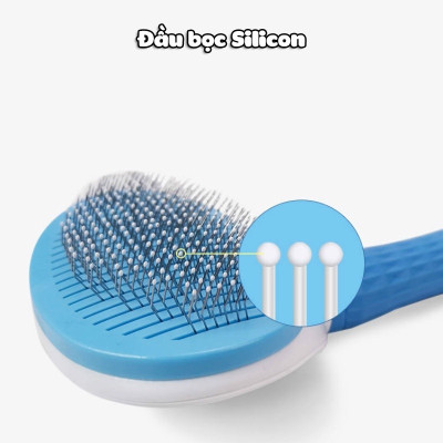 Lược Chải Lông, Đẩy Lông Cho Chó Mèo CLEAN giúp sạch lông,Chải sạch lông 1 cách hiệu quả, không gây rối, không làm xước da thú cưng