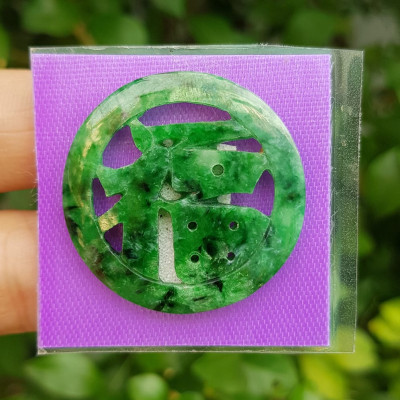 Mặt dây chuyền Chữ Phúc hay Chữ Phước Chất liệu đá cẩm thạch tự nhiên Size đk 31mm x dầy 2mm Anh Chị bọc Vàng lên đeo với dây chuyền của mình vừa đẹp vừa tốt mang chữ Phúc luôn bên mình ý nghĩa phúc đức ạ 