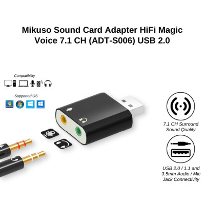 Sound card âm thanh USB 7.1 CH cho máy tính PC - Hàng Nhập Khẩu