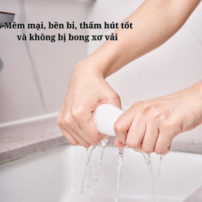 Khăn mặt khô đa năng dùng 1 lần lau khô, lau ướt - Kích thước 72x32 - Cuộn 10 khăn - Hàng chính hãng