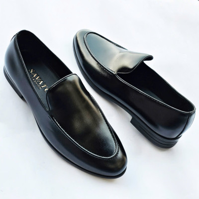 Giày Tây Nam Không Dây Thanh Lịch ( Xả Kho ) - Da Mềm Đế Cao Su Mã D08-PVC Shoes