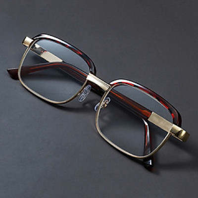 Kính lão da beo tròng thuỷ tinh from vuông to phù hợp cô chú khuôn mặt vừa và to