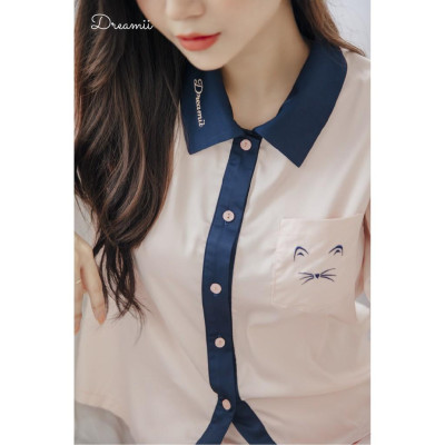 Bộ ngủ dài Kitty hồng