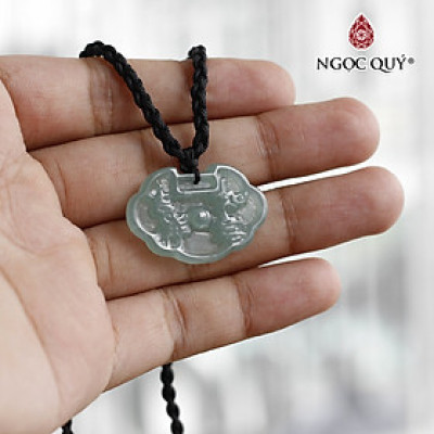 Mặt dây chuyền túi như ý lam ngọc 30x20mm mệnh thủy mộc - Ngọc Qúy Gemstones