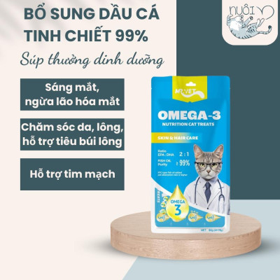 [Giá sỉ] Súp Thưởng Cho Mèo MR.VET có Omega 3, Prebiotics, Taurine-Hỗ Trợ Tiêu Hóa,Sức Khỏe Tim Mạch
