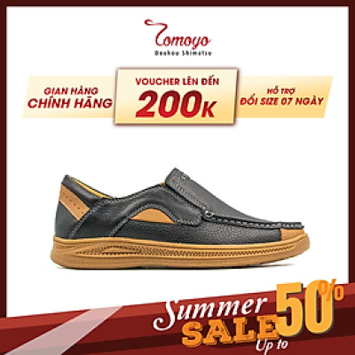 Giày Lười Nam Da Bò Thật Cao Cấp Tomoyo TMN23601