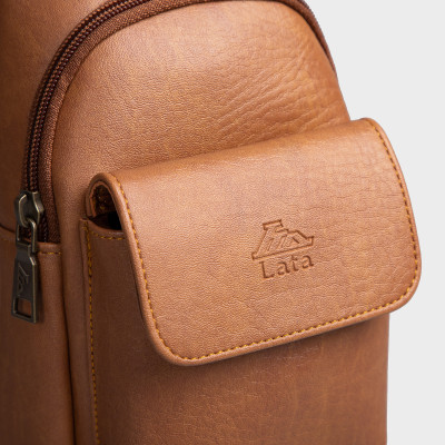 Balo Lata ( Thời trang nam đi chơi cỡ trung - Balo đeo chéo da BALC26 )