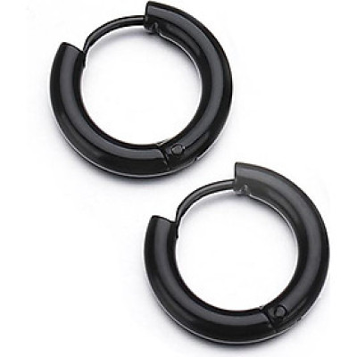 Bông tai nam inox khuyên tròn 10mm BT233 - 2 chiếc