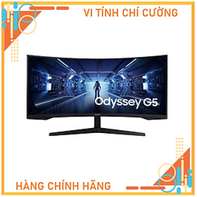 Màn Hình Cong Gaming Samsung LC34G55TWWEXXV ( 34 Inch WQHD VA (3,440 x 1,440) 165Hz / 1ms / DP 1.4 / HDMI / Jack Audio 3.5 / Freesync ) - Hàng Chính Hãng