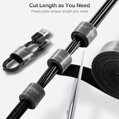 Ugreen UG60483LP124TK 0.5M cỡ 15mm băng dán Velcro màu đen ngang 1.5cm - HÀNG CHÍNH HÃNG