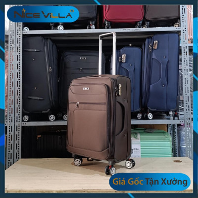 Vali Vải Cao Cấp NiceVilla, Khóa Kéo Mở Rộng thêm 3cm Có Các Size 20/24/28 Inch Mẫu Mới