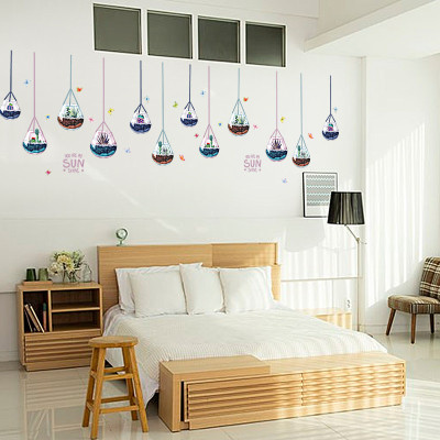 Decal dán tường dán kính trang trí Giở Hoa Xương Rồng SK7119