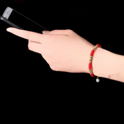 Vòng tay dây ngũ sắc Tây Tạng màu vàng