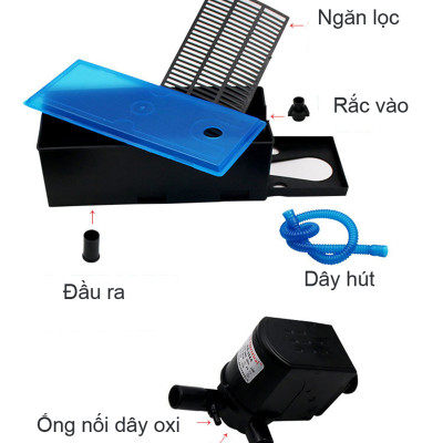 Máy lọc nước bể cá cảnh Electrical RS188 ( 12W, 800L/H) - Máy lọc chìm 