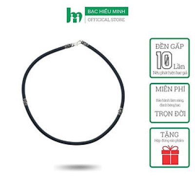 Dây Chuyền Vòng Cổ Nam Bọc Bạc Thật Nam Tính Thể Thao - BẠC HIỂU MINH DCS038S