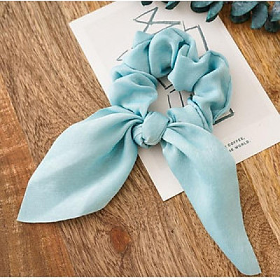 Dây buộc tóc vải lụa Scrunchies Vintage sang chảnh chất lụa mềm HD52