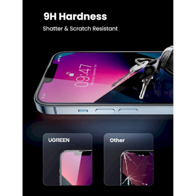 Ugreen UG80967SP194TK 2pcs 6.1 inch Miếng dán cường lực dành cho iphone 13 / 13 Pro - 2 miếng - HÀNG CHÍNH HÃNG