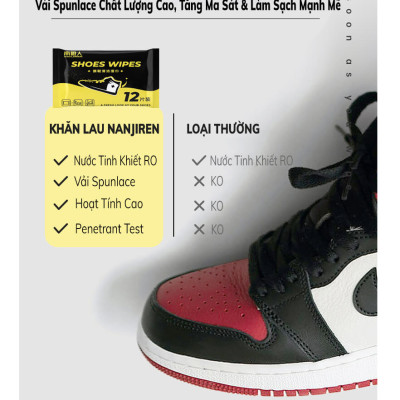 Bịch 80 Khăn Lau Giày Sneaker Trắng Sạch Spunlace RO Vệ Sinh Giày Dép Đa Năng Tiện Lợi