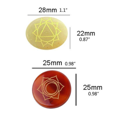 Bộ đá 7 luân xa chakra mang năng lượng tốt