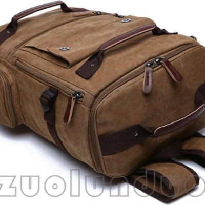 Balo Nam Thời Trang Du Lịch Cỡ Lớn Vải Bố Canvas Bền Chắc Phong Cách mới Dành Cho Đi Học, Dã Ngoại, Đi Phượt, Đựng Laptop (14-17")