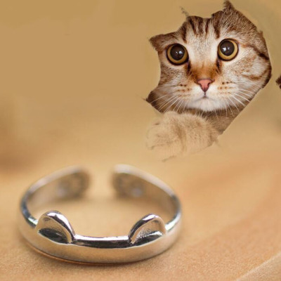 Nhẫn tai mèo vòng mở free size dễ thương cho bạn nữ NN09