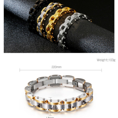 Lắc tay nam - vòng tay nam titan nguyên chất kiểu bán nguyệt - T135