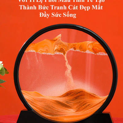 Tranh Cát Chảy Chuyển Động 3D KUNBE Nhiều Mẫu Trang Trí Nhà Cửa Bàn Làm Việc, Giảm Stress