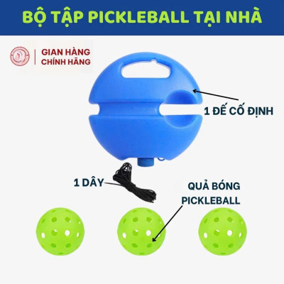 Bộ dụng cụ tập luyện Pickleball bao gồm một bảng đế và một quả bóng Pickleball có dây đàn hồi Giao Mầu Ngẫu Nhiên