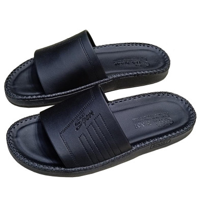 Dép Nam Da Bò HA NAM Đế Siêu Nhẹ Khâu Chỉ Toàn Bộ DNA22035