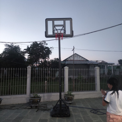 Trụ bóng rổ S021A (không có tay quay tăng chỉnh), trụ bóng rổ điều chỉnh từ 230 đến 305 cm, an toàn phù hợp cho người lớn và trẻ em