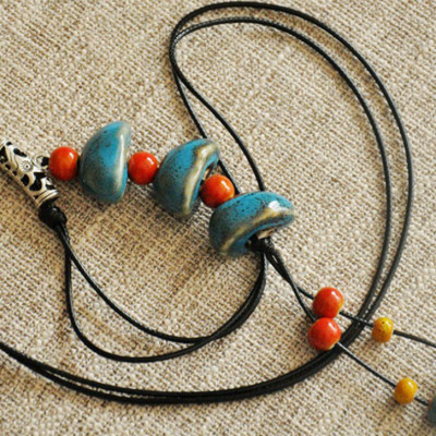 Vòng cổ chất liệu gốm dân tộc dễ thương VGOM42