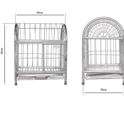 Chuồng chó mèo inox mái vòm và mái băng- tặng kèm khay hứng bằng inox