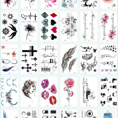 325  Hình Xăm Dán Tattoo Unisex Nam Nữ Cá Tính Tiên Cá Mặt Trăng Sao Đồng Hồ