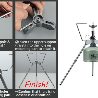 Phụ kiện chân đế khung bếp gas mở rộng Campingmoon Z01