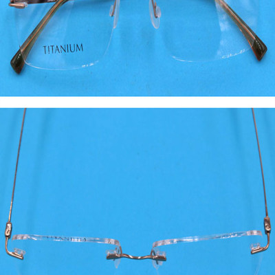 Mắt kính lão ti-tan mạ-vàng không viền 868