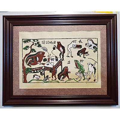 TRANH DÂN GIAN ĐÔNG HỒ - CHUỘT RƯỚC RỒNG -MÚA LÂN -DU HỘI 