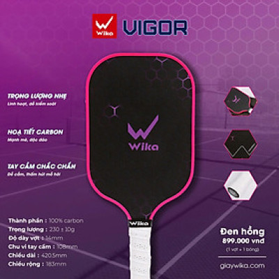 Vợt chơi Pickleball Wika chính hãng - VIGOR 
