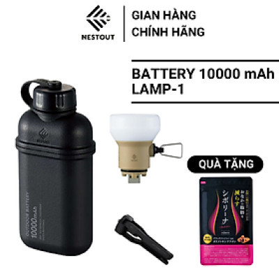 COMBO Pin Dự Phòng 10000 mAh Và Đèn LED Dã Ngoại 7.5W NESTOUT - Hàng Chính Hãng - ELECOM OFFICIAL SHOP