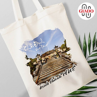 Túi canvas GIADO, túi vải bố, túi tote mẫu Huế ứng lăng Khải Định