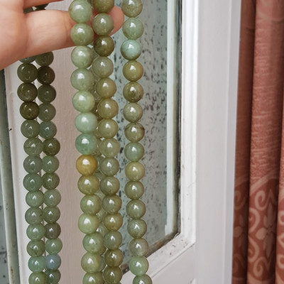 Vòng Chuỗi đeo Cổ Đá cẩm thạch tự nhiên hạt to size 9mm Màu xanh ngọc dầu bóng mượt đẹp nữ đeo cổ nhẹ nhàng mát của đá tự nhiên tâm bình yên Món quà tặng Mẹ và người thân và cho chính bản thân mình ý nghĩa ạ